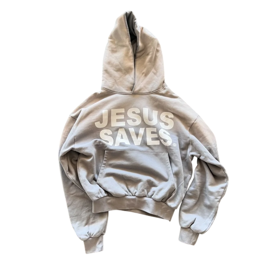 Vintage Jesus Saves Graphic Acid Washed Oversized Hoodie